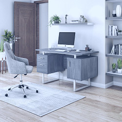 Amazon.com: Techni Mobili Modern Office Desk with Storage, Gray : Home &  Kitchen